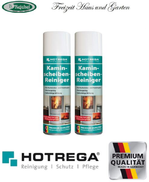 Hotrega 2 x 300ml Kaminscheiben Reiniger Spray Pflege Asche Ofen Scheibe Glas Ruß